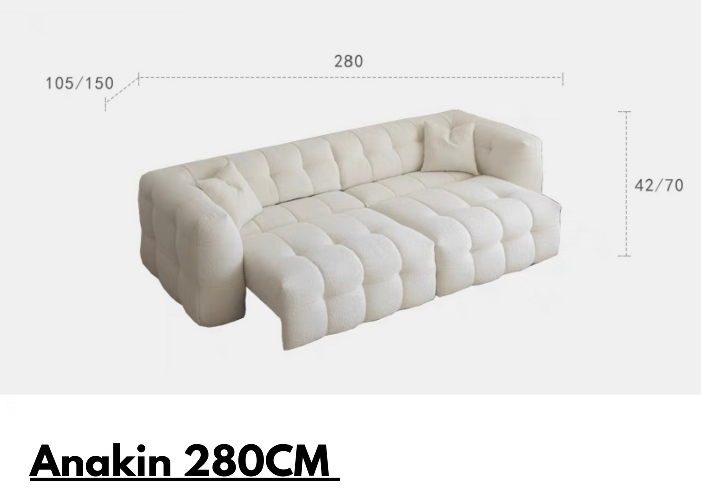 Anakin Extendable Marshmallow Sofa