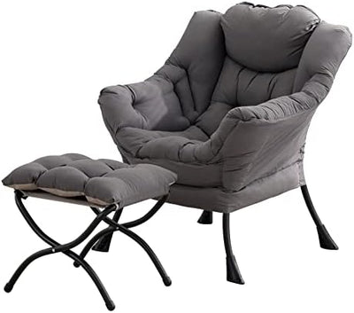 Lazy Chair with Ottoman, Modern Large Accent Lounge Chair, Leisure Sofa Armchair with Ottoman