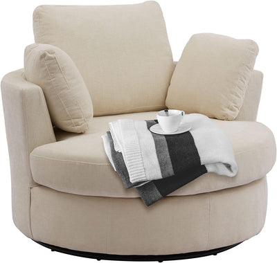 Modern Accent Round Loveseat Circle Swivel Barrel Chair