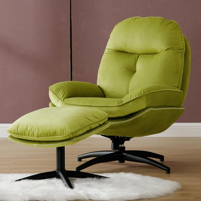 Modern 360° Swivel Accent Chair With Ottoman