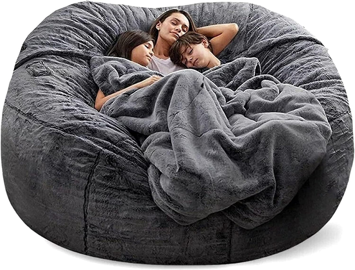 Soft Fluffy Fur Lazy Bean Bag Cover