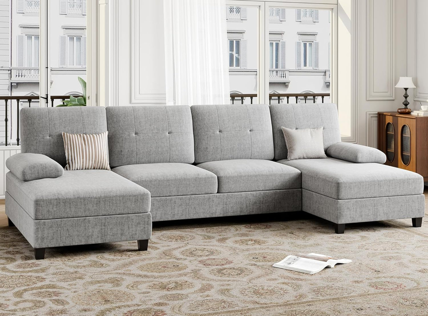 4 Seat U-Shaped Sectional Sofa