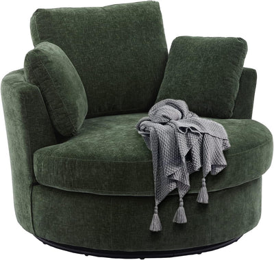 Modern Accent Round Loveseat Circle Swivel Barrel Chair