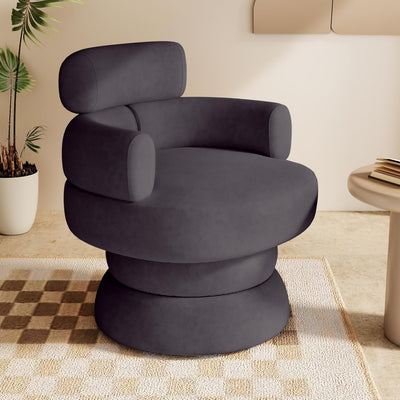 Mid-Century Modern 360° Swivel Accent Cuddle Chair