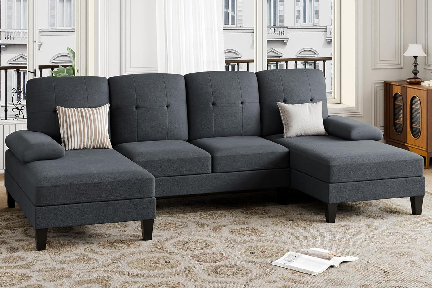 4 Seat U-Shaped Sectional Sofa