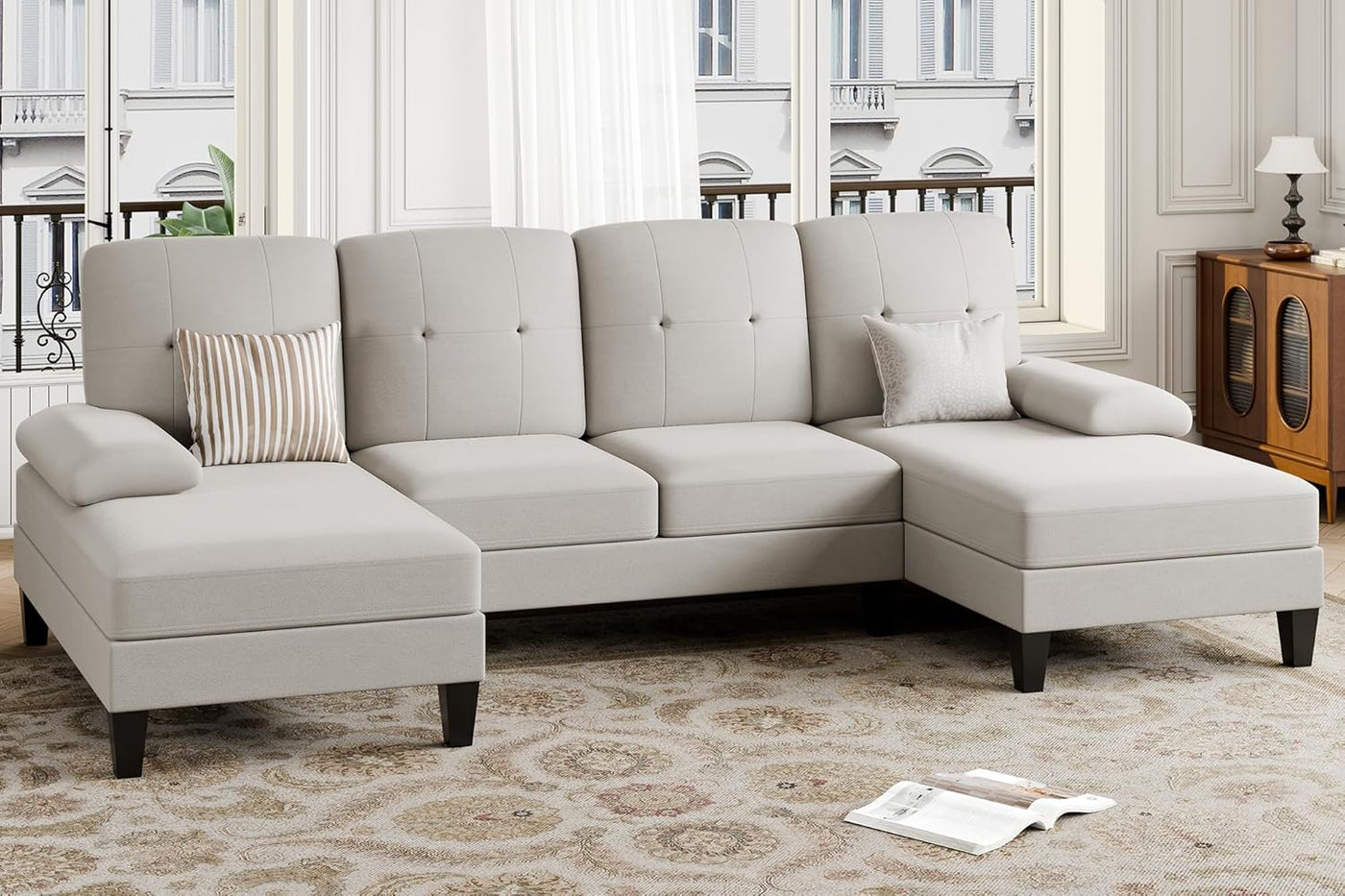 4 Seat U-Shaped Sectional Sofa