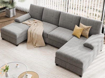 4 Seat U-Shaped Sectional Sofa