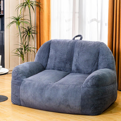 High-Density Faux Fur Striped Bean Bag Chair