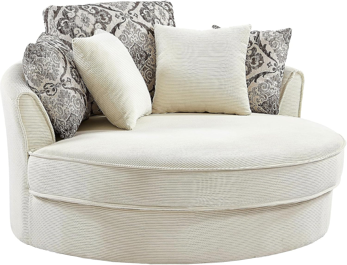 Oversized Round Swivel Accent Cuddle Sofa