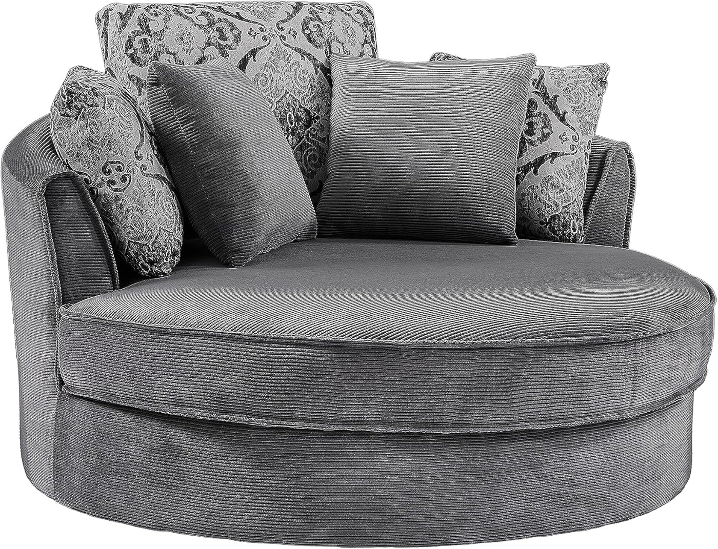 Oversized Round Swivel Accent Cuddle Sofa