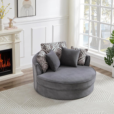 Oversized Round Swivel Accent Cuddle Sofa