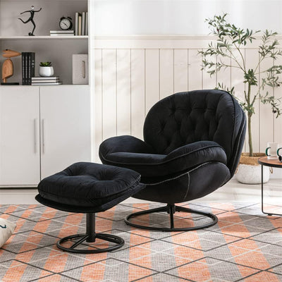 Swivel Accent Chair With Ottoman