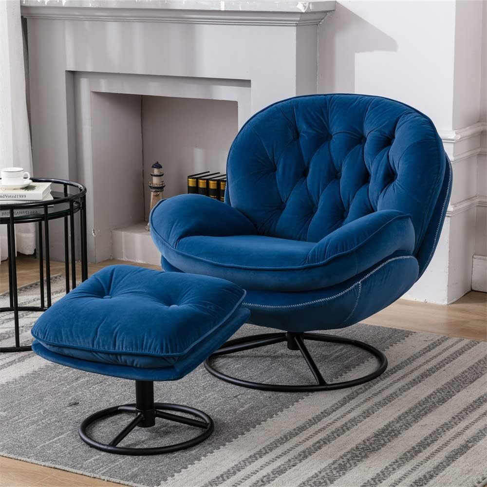 Swivel Accent Chair With Ottoman