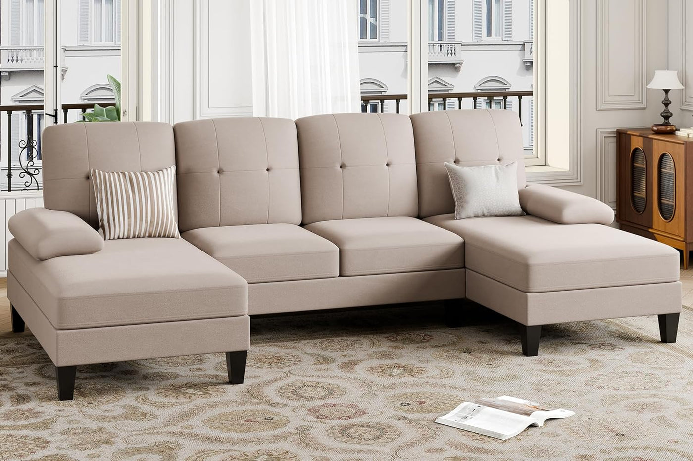 4 Seat U-Shaped Sectional Sofa