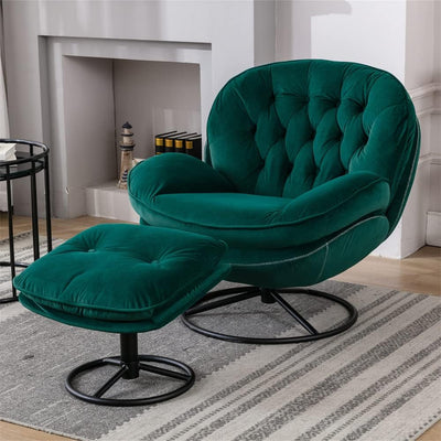 Swivel Accent Chair With Ottoman