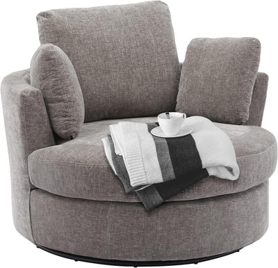 Modern Accent Round Loveseat Circle Swivel Barrel Chair