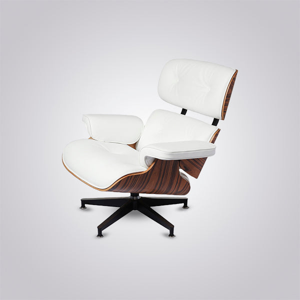 Premium Mid Century Modern Iconic Lounge Chair & Ottoman Set