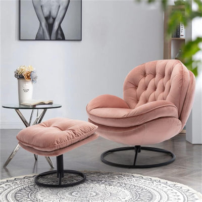 Swivel Accent Chair With Ottoman