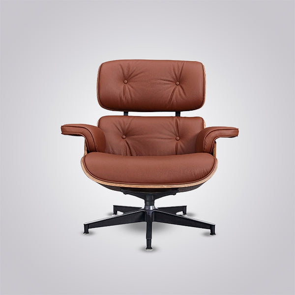 Premium Mid Century Modern Iconic Lounge Chair & Ottoman Set